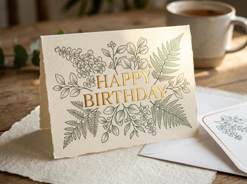 Botanical Birthday Card - Image 1